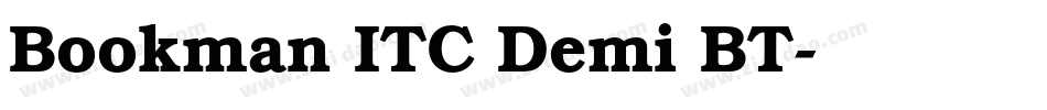 Bookman ITC Demi BT字体转换
